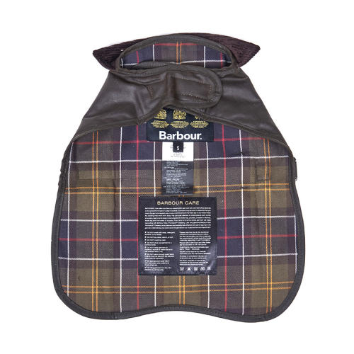 barbour wax olive dog coat