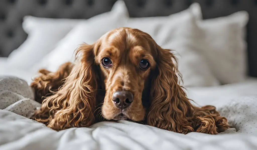 stop cocker spaniel barking at night by providing him with a good bed