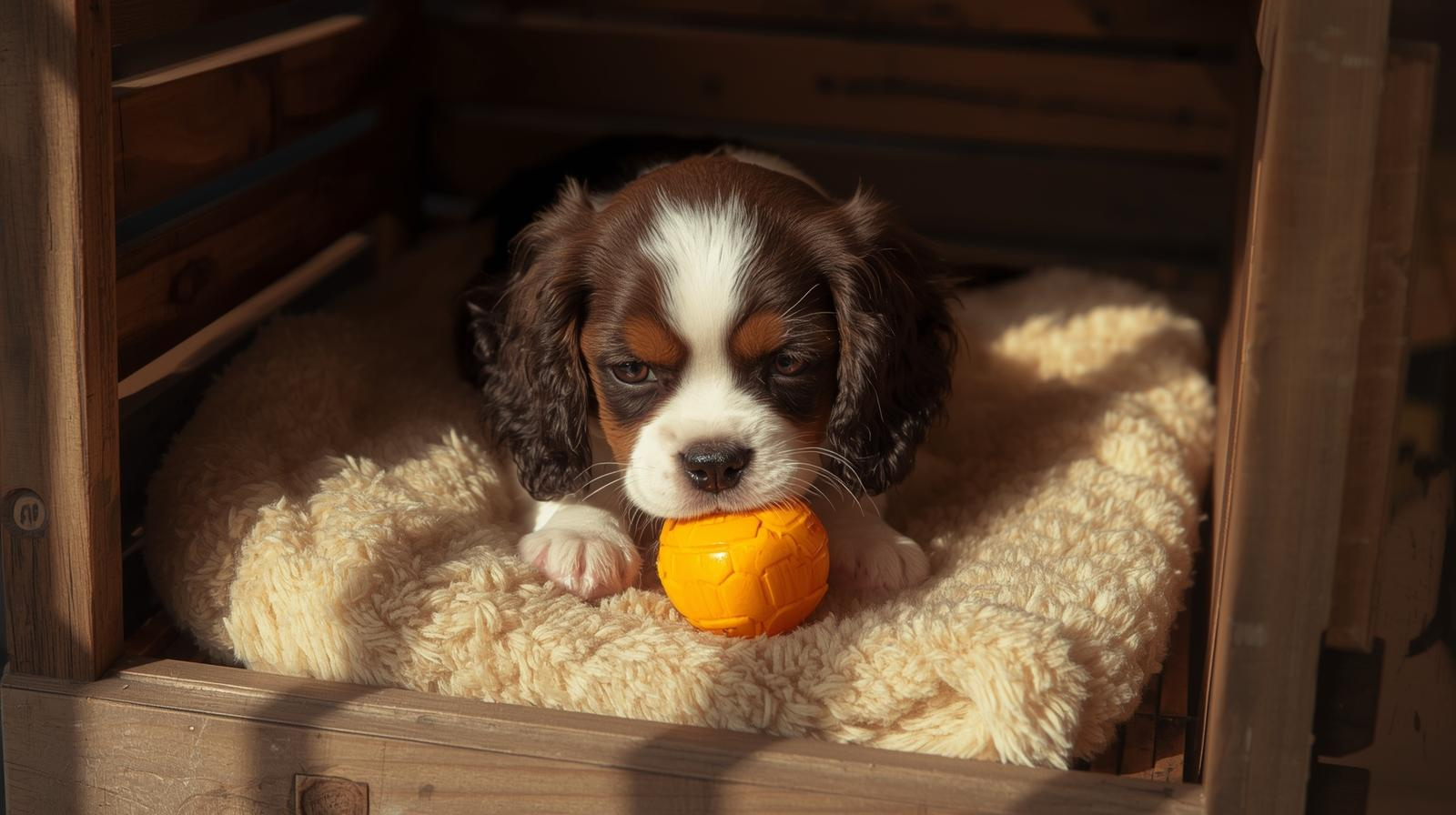 The benefits of crate training for your Cavalier King Charles Spaniel.