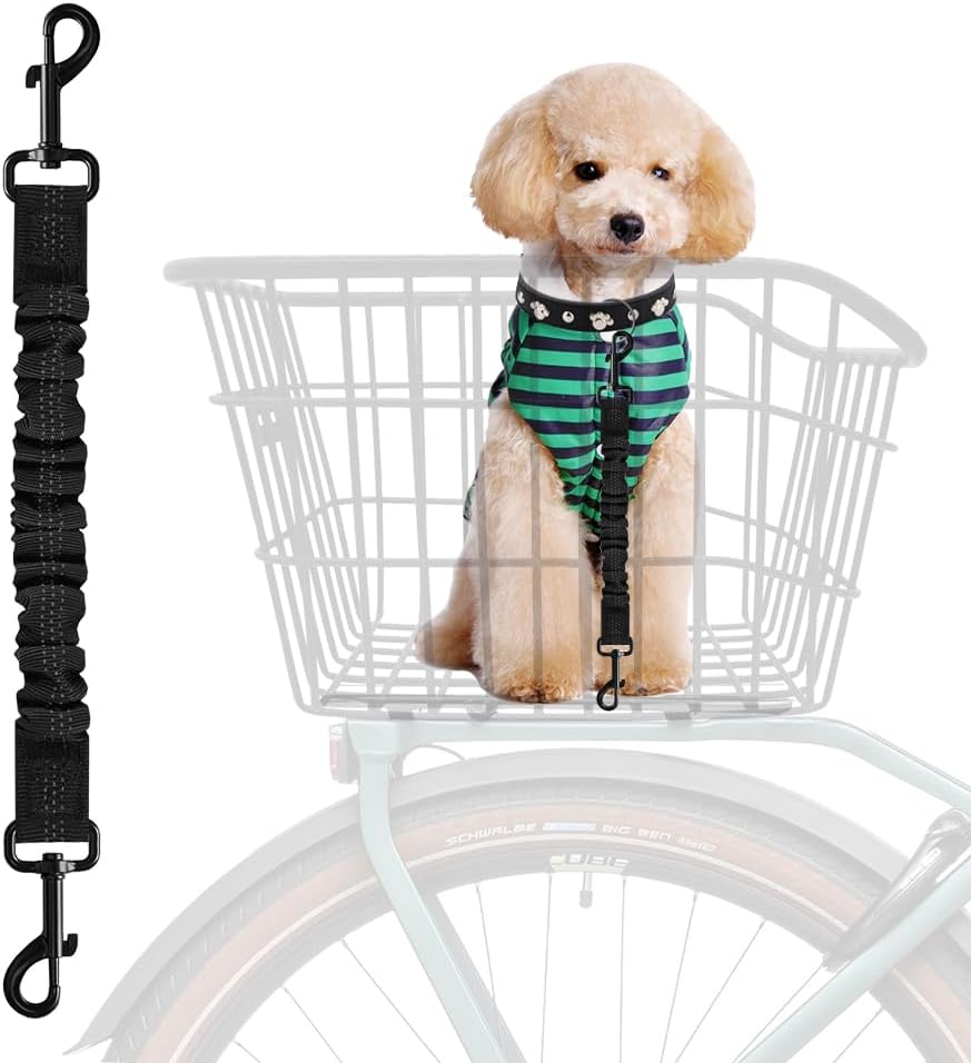Dog Seat Belt for Bike Basket, Retractable Bicycle...
