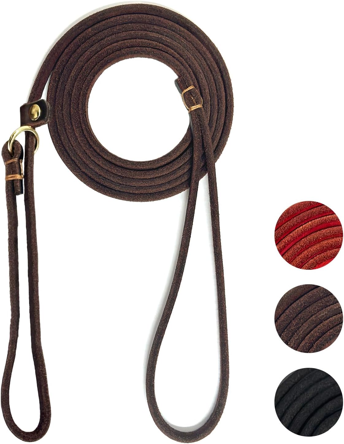 Guiding Star Leather Slip Lead Dog Leash for Small... 8 Guiding Star Leather Slip Lead Dog Leash for Small...