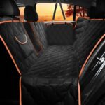 Waterproof Dog Car Seat Cover, Black with Orange…