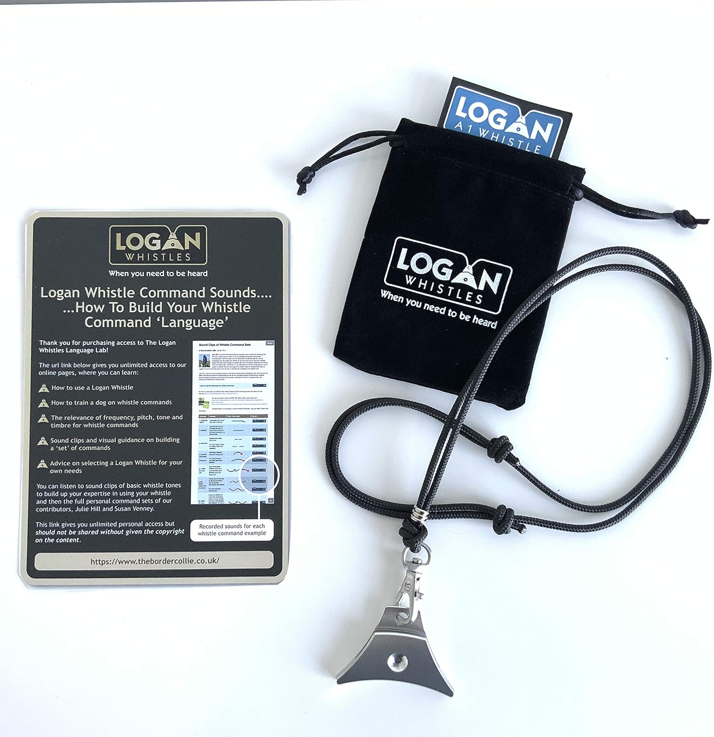 Logan Sheep Dog Whistle Starter Pack - A1 Whistle,...