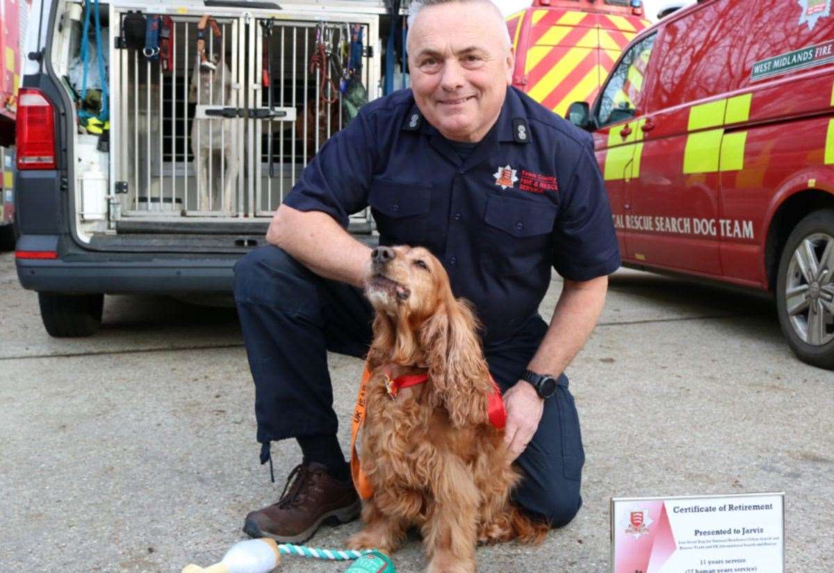 Jarvis the cocker spaniel retires from Essex County Fire and Rescue Service