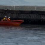 Southwold lifeboat crew rescue springer spaniel from river
