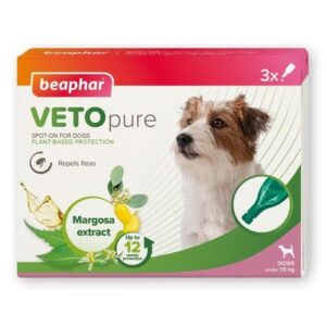 beaphar VETOpure Plant-Based Protection Flea Spot-On for Dogs (