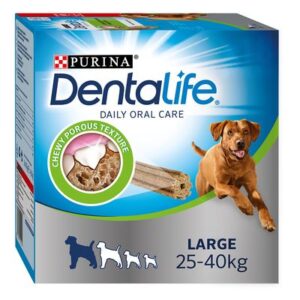 PURINA Dentalife Daily Dental Care Snacks for Large Breed Dogs (25-40kg) | zooplus.co.uk