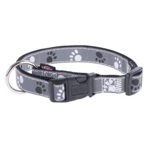 Trixie Reflective Paws Dog Collar - Silver | zooplus.co.uk