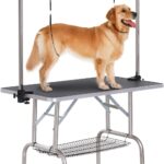 PawHut 42″ Dog Grooming Table Adjustable Pet Cat…