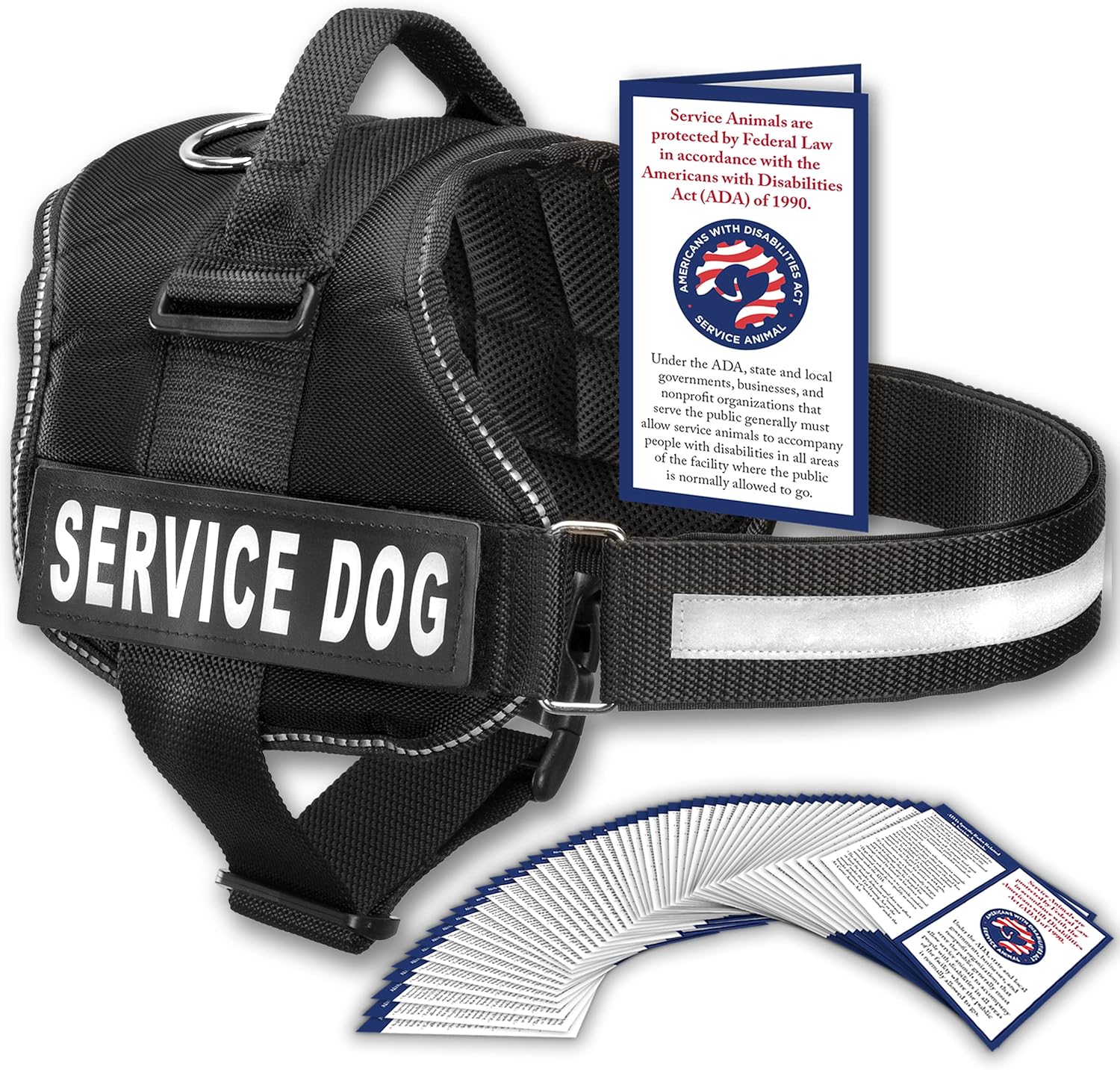 Service Dog Vest With Hook and Loop Straps and...