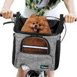 PetAmi Dog Bike Basket, Soft-Sided Ventilated Dog…