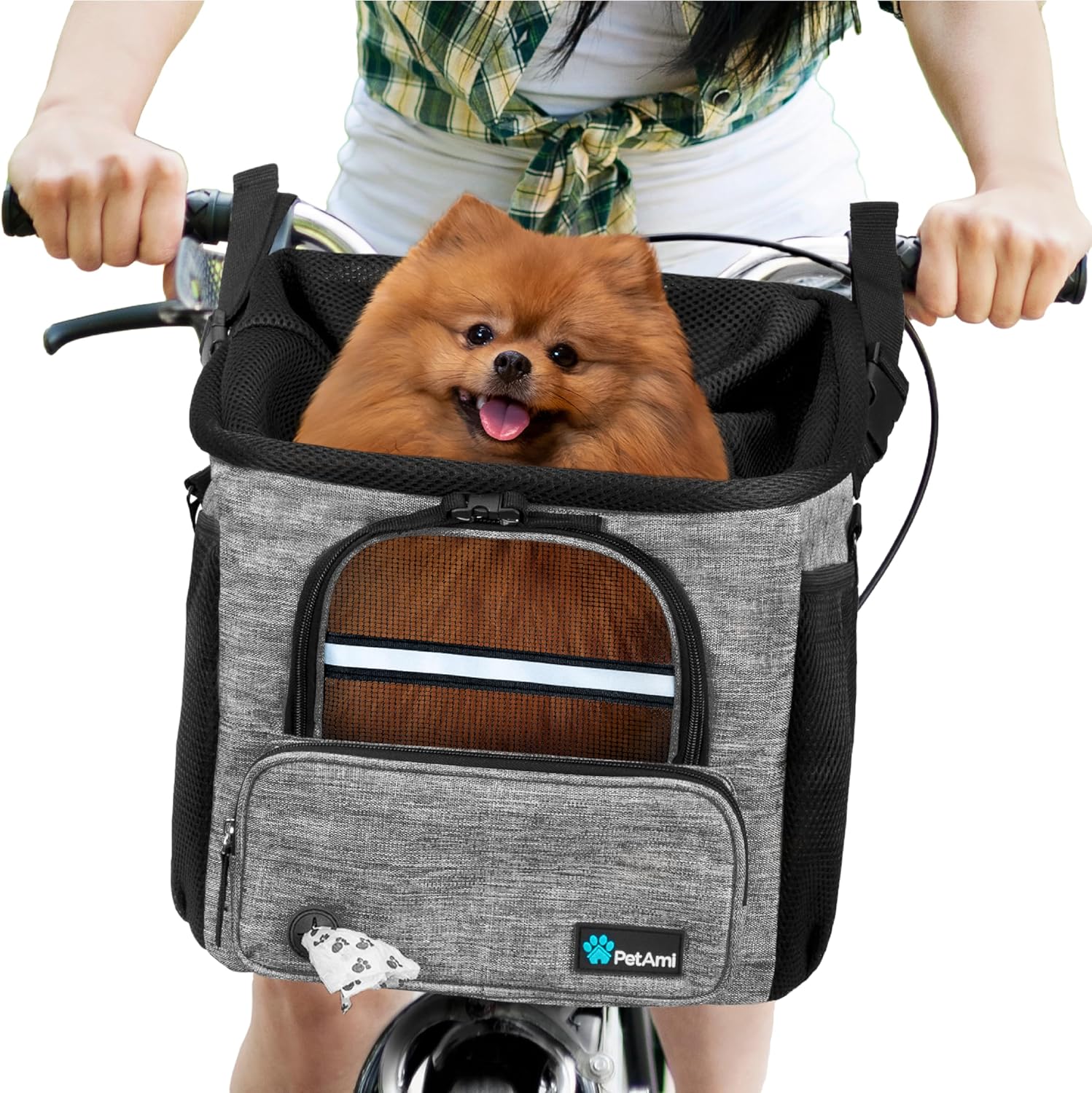 PetAmi Dog Bike Basket, Soft-Sided Ventilated Dog... 11 PetAmi Dog Bike Basket, Soft-Sided Ventilated Dog...