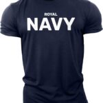 GYMTIER Royal Navy Men’s Gym T-Shirt Bodybuilding…