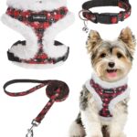 SCENEREAL Dog Christmas Harness Collar and Leash…